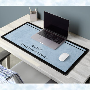 Alfrombrillas De Escritorio Cubículo Chic Azul Polvo Negro Decoración de Ofici