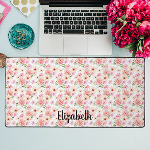 Alfrombrillas De Escritorio Cubierta de escritorio con nombre de flor rosa pas