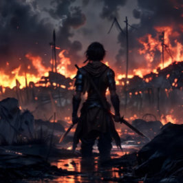 Alfrombrillas De Escritorio Cubierta de escritorio de guerrero animado