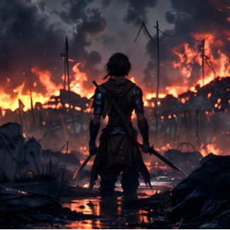 Alfrombrillas De Escritorio Cubierta de escritorio de guerrero animado