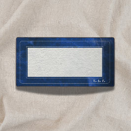 Alfrombrillas De Escritorio Cuero Azul y Lino - Serie Scholar