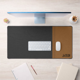 Alfrombrillas De Escritorio Cuero Negro Y Marrón