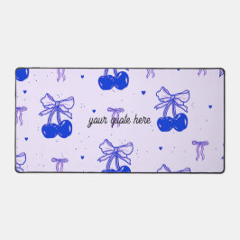 Alfrombrillas De Escritorio Custom Quote Cherry Pattern Desk Mat