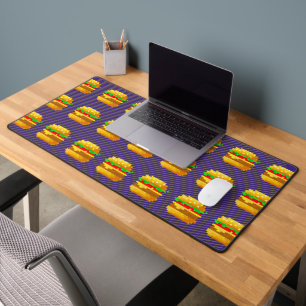 Alfrombrillas De Escritorio Cute 8 bits Burger Colorful Fast Food Fun Pixel Ar