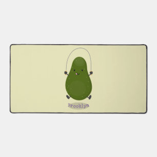 Alfrombrillas De Escritorio Cute aguacate salto cuerda personalizado ilustraci