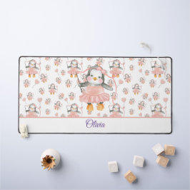 Alfrombrillas De Escritorio Cute Ballerina Baby Pingüino Rosa