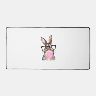 Alfrombrillas De Escritorio Cute Bunny Glasses Bubblegum Easter Day Girls Kids