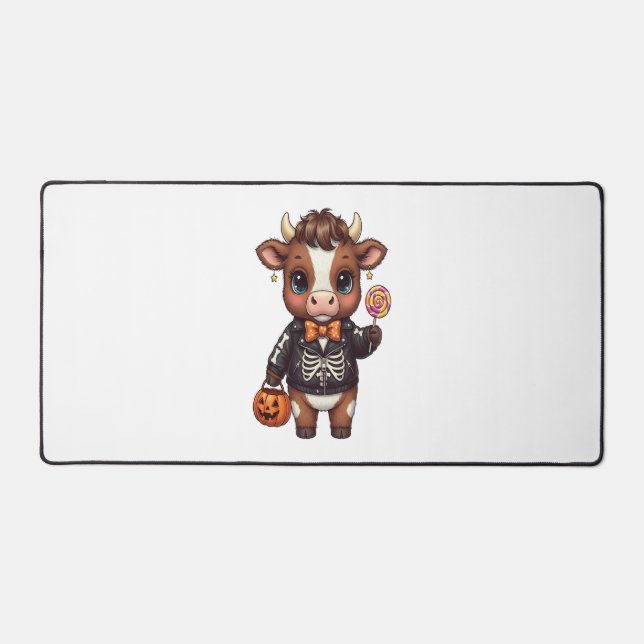Alfrombrillas De Escritorio Cute gracioso Halloween Highland Cow (Anverso)