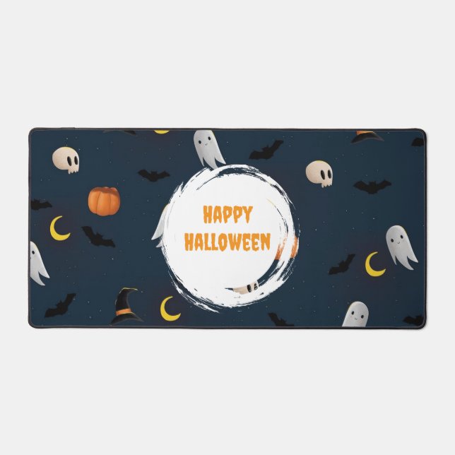 Alfrombrillas De Escritorio Cute Happy Halloween Dark Blue (Anverso)