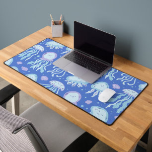 Alfrombrillas De Escritorio Cute Kawaii Jellyfish Ocean Desk Mat