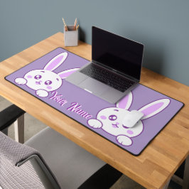 Alfrombrillas De Escritorio Cute Kawaii Pastel Morado Conejo Personalizado que