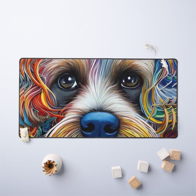 Alfrombrillas De Escritorio Cute Pop Art Terrier (Mesa para niños)