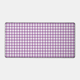 Alfrombrillas De Escritorio Cute Retro Gingham Plaid Purple Pattern