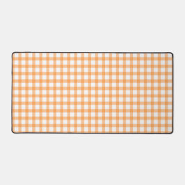 Alfrombrillas De Escritorio Cute Retro Orange Gingham Plaid pattern