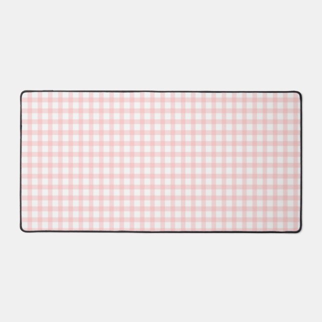 Alfrombrillas De Escritorio Cute Retro Pink Gingham Plaid pattern (Anverso)