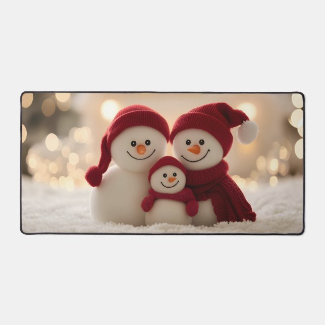 Alfrombrillas De Escritorio Cute Snowman Family Winter Christmas (Anverso)