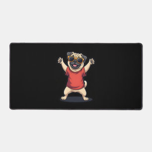 Alfrombrillas De Escritorio Dabbing Dab Pug Dog Mascotas bailan pipa animal