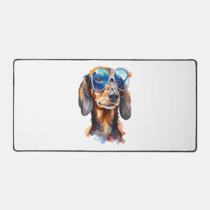 Alfrombrillas De Escritorio Dachshund con lentes de sol