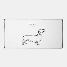 Dachshund Delight: Moto de la mesa de Personalizab