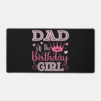 Alfrombrillas De Escritorio Dad of The Birthday Girl Cute Pink Matching Family