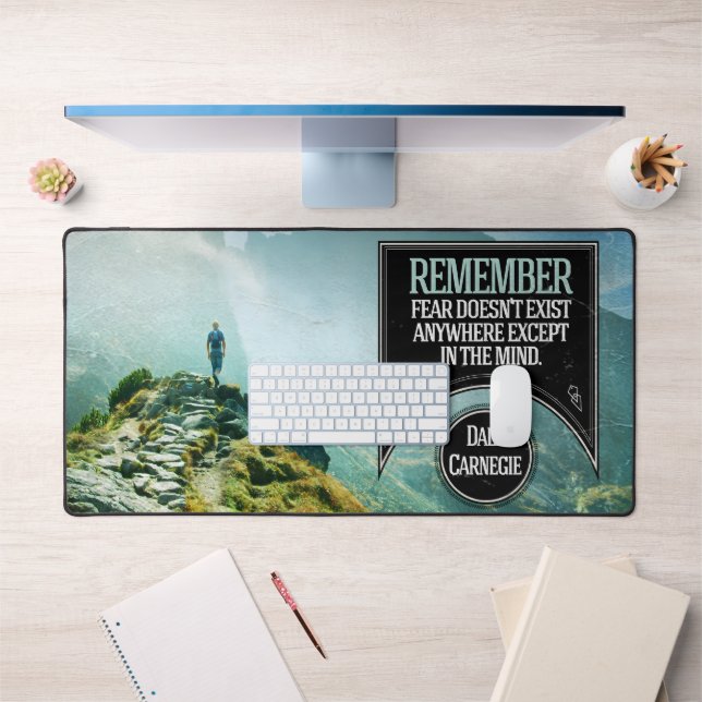 Alfrombrillas De Escritorio Dale Carnegie cita Inspiradora "Miedo" (Oficina 1)