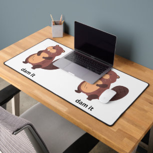 Alfrombrillas De Escritorio Dama de castor divertida que se comporta humor dul