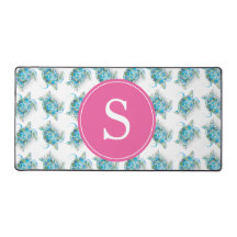 Decoración de la habitación en monograma rosa de l