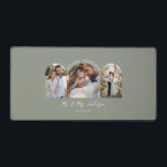 Alfrombrillas De Escritorio Decoración de regalo del boda multicolor del arco<br><div class="desc">Mejor juntar la invitación multifoto boda de arco y la decoración de regalo del hogar de la alfombra de ratón. Moderna y elegante estilo de color verde oliva.</div>