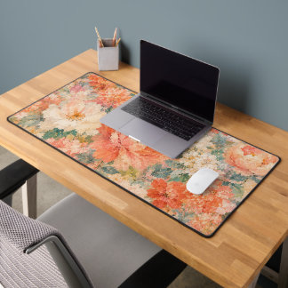 Alfrombrillas De Escritorio decoración floral Coral Melocotón Romántico Florec