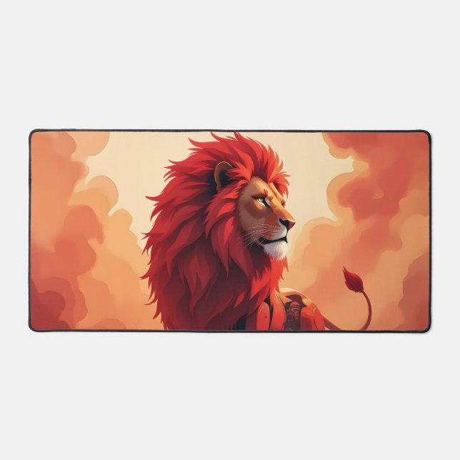 Alfrombrillas De Escritorio Deep Crimson Glow – The Lion of Burning Destiny.   (Anverso)