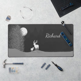 Alfrombrillas De Escritorio Deer en la Luna Lit Hill Personal