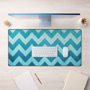 Alfrombrillas De Escritorio Denim Chevron por Shirley Taylor