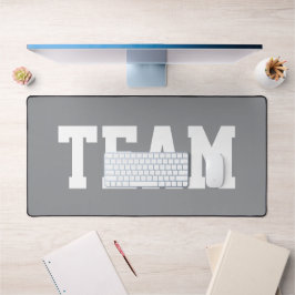 Alfrombrillas De Escritorio Deportista Grande Negrita EQUIPO Texto Blanco Sobr