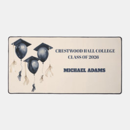 Alfrombrillas De Escritorio Desk Mat-Custom Name Class Year Large Desk Pad
