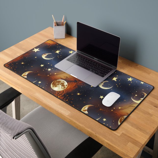 Alfrombrillas De Escritorio Desk Mat – Luxury Dreamy Fiery Orange Celestial  (Oficina 2)