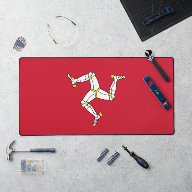 Alfrombrillas De Escritorio Desk Mat with flag of Isle of Man, UK (Puesto de trabajo)