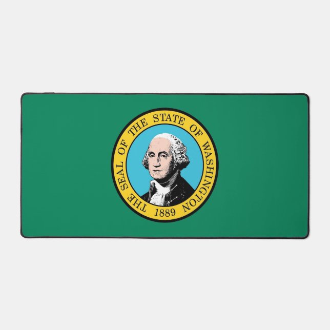 Alfrombrillas De Escritorio Desk Mat with flag of Washington State (Anverso)
