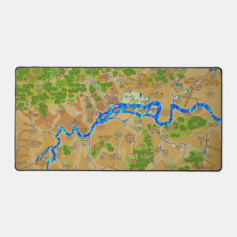 Alfrombrillas De Escritorio Deskmat del mapa anglosajón de Londres
