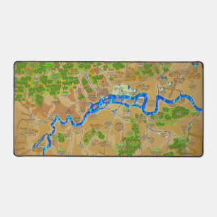 Alfrombrillas De Escritorio Deskmat del mapa anglosajón de Londres