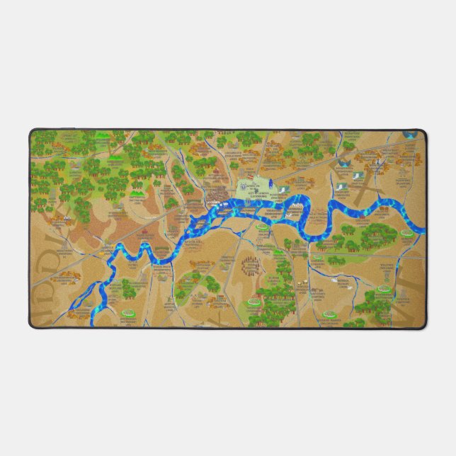 Alfrombrillas De Escritorio Deskmat del mapa anglosajón de Londres (Anverso)