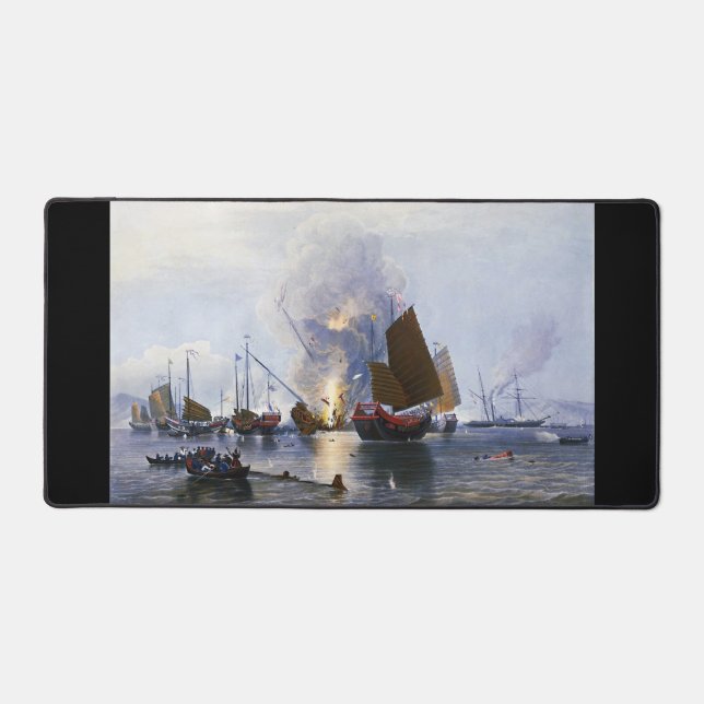 Alfrombrillas De Escritorio Destruir los Juncos de Guerra Chinos 1843 (Anverso)