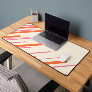 Alfrombrillas De Escritorio Diagonals - rosa, Naranja y crema