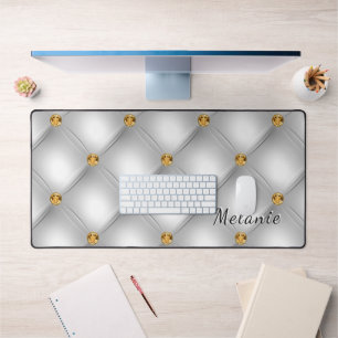 Alfrombrillas De Escritorio Diamante de oro blanco tufado nombre personalizado
