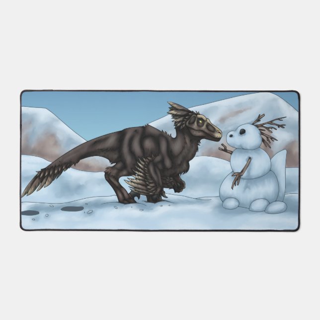 Alfrombrillas De Escritorio Dinosaur Snowman (Anverso)