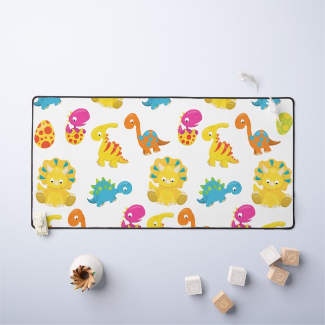 Alfrombrillas De Escritorio Dinosaurios Cutos, Patrón De Dinosaurios, Dino Beb (Mesa para niños)