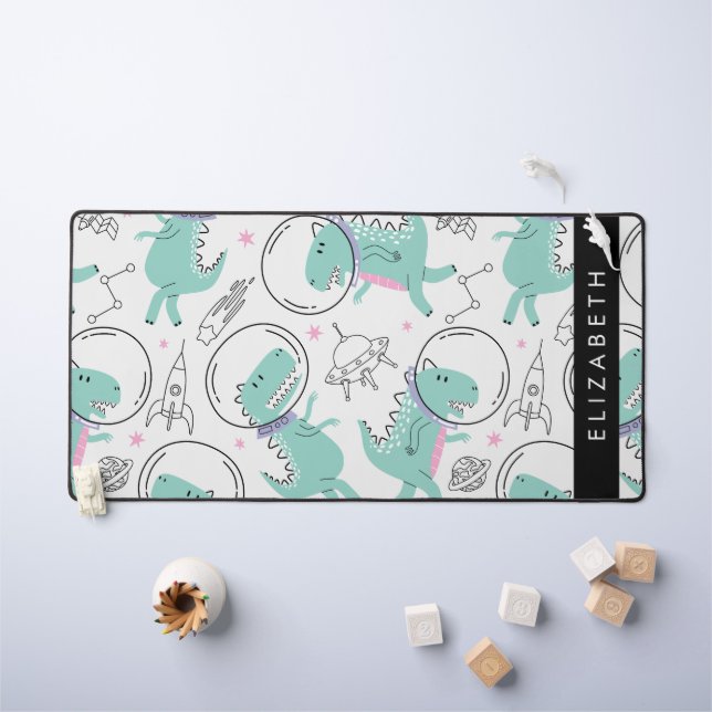 Alfrombrillas De Escritorio Dinosaurios Espaciales, Dinosaurios Cutos, Estrell (Mesa para niños)