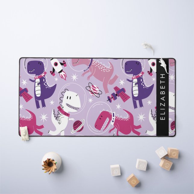 Alfrombrillas De Escritorio Dinosaurios Espaciales, Dinosaurios Cutos, Estrell (Mesa para niños)