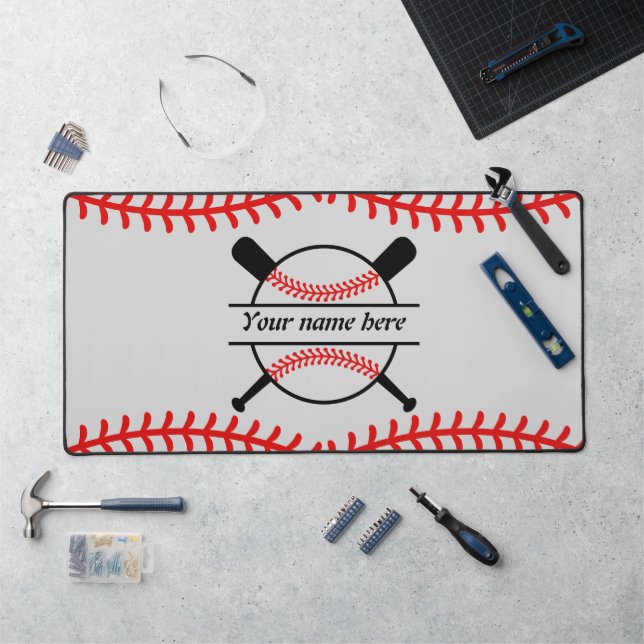 Alfrombrillas De Escritorio Diseño de béisbol personalizado - regalo Personali (Puesto de trabajo)