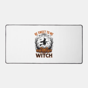 Alfrombrillas De Escritorio Diseño de Bruja de Halloween Sé Dulce o Quédate Ma