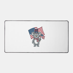 Alfrombrillas De Escritorio Diseño de camiseta con bandera de koala patriótico